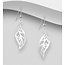 Sterling Drops- Twisted Leaves