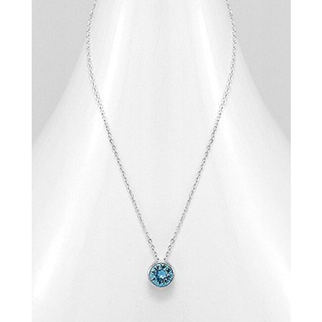 Sterling Necklace- Swavorski Circular