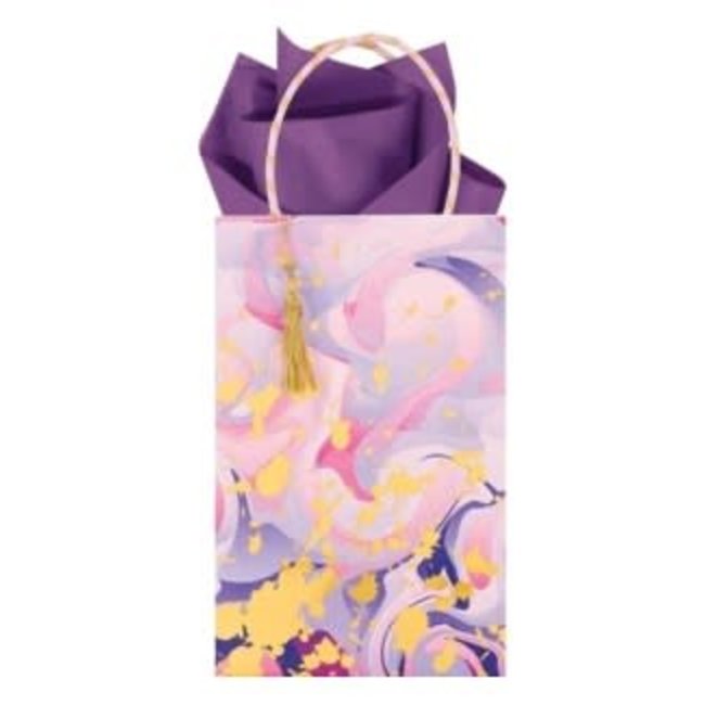 The Gift Wrap Company Giftbag/Marble Mad Lavender- Mini