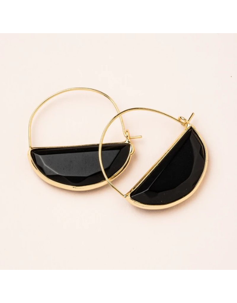 Scout Stone Prism Hoop Earring Black/Gold