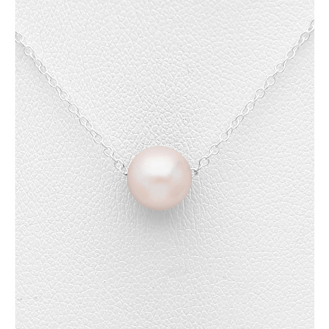 Sterling Necklace-Sterling w/ Freshwater Pearl