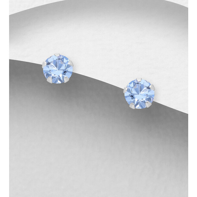 Sterling Small Cz. Studs (More Colours)
