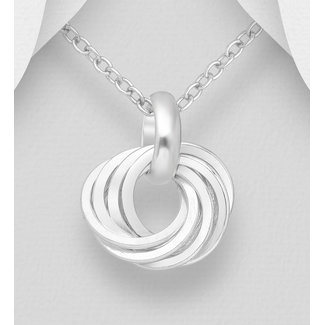 Sterling Sterling Multi-Circles Pendant Necklace