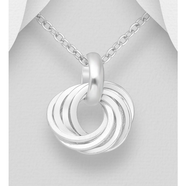 Sterling Sterling Multi-Circles Pendant Necklace