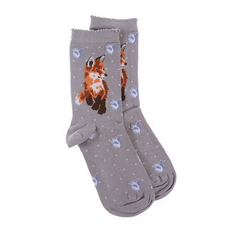 Wrendale Women's Bamboo Socks-Fox/Born to Be Wild