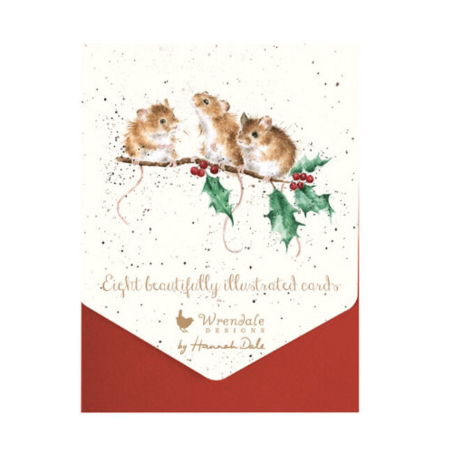 Wrendale Notecard Pack-Christmas Mice