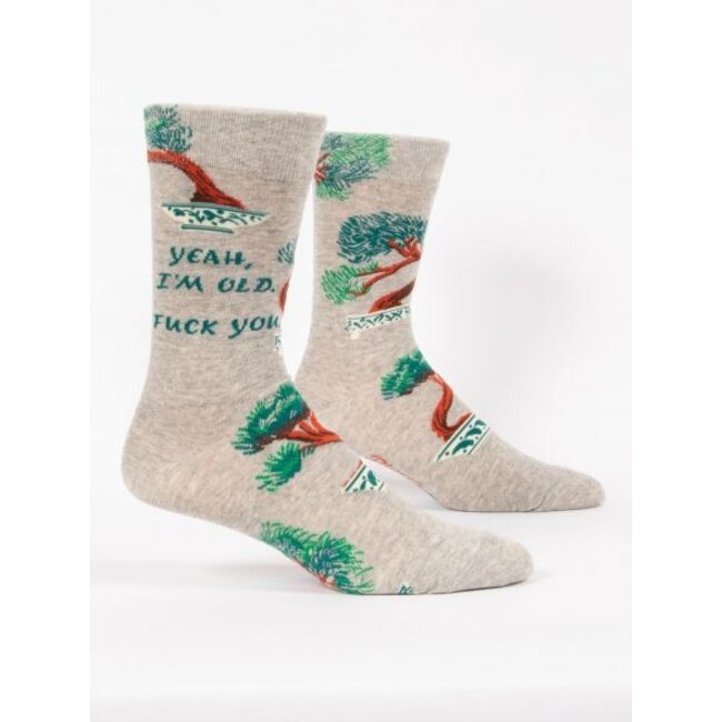 Blue Q Men's Socks-Yeah, I'm Old