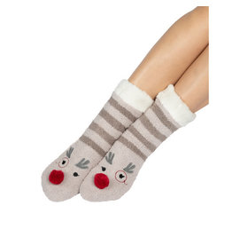 Coffee Shoppe Marshmallow Sock Rudolph