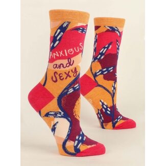 Blue Q Ladies Crew Socks-Anxious and Sexy