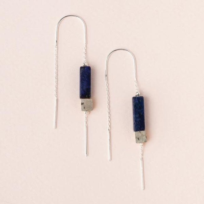 Scout Thread Earring-Lapis/Black/Silver