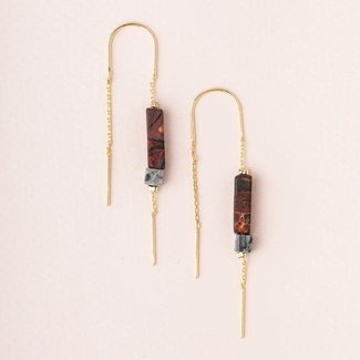 Scout Thread Earring-Majestic Jasper/Black/Gold