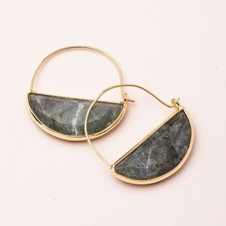 Scout Stone Prism Hoop Earring-Labradorite/Gold