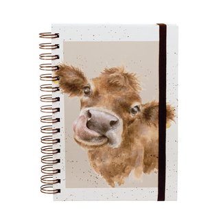 WRENDALE A5 Cow Spiral Bound Notebook - Mooo