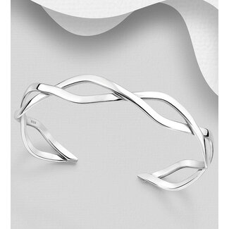 Sterling Sterling Silver Cuff- Open Weave