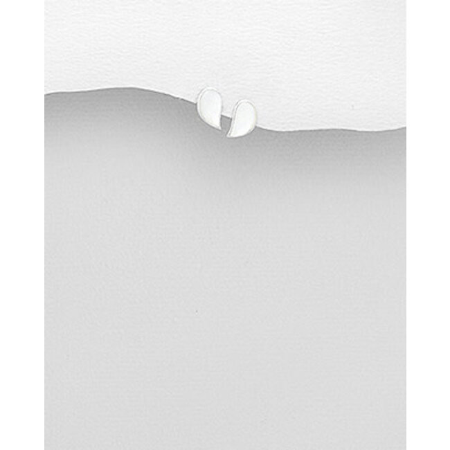 Sterling Studs-Shell Crescents