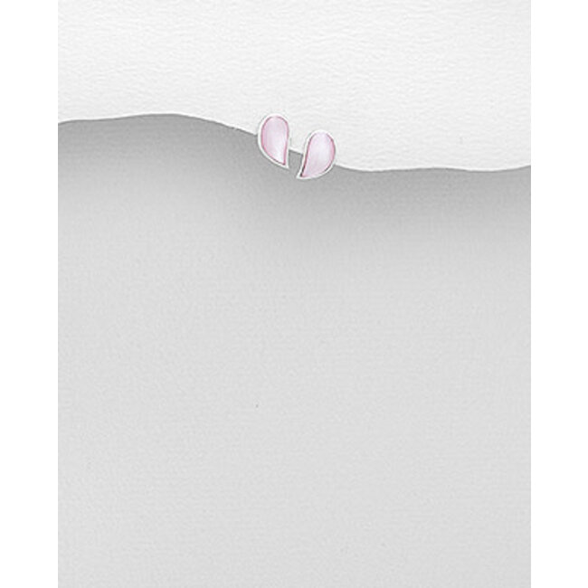 Sterling Studs-Shell Crescents