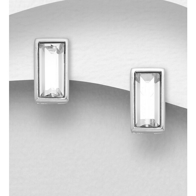 Sterling Crystal Studs