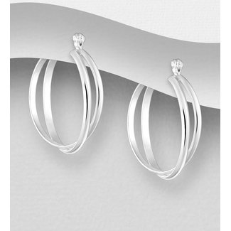 Sterling Sterling- Entwined Hoops