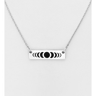 Sterling Silver Moon Phase Necklace