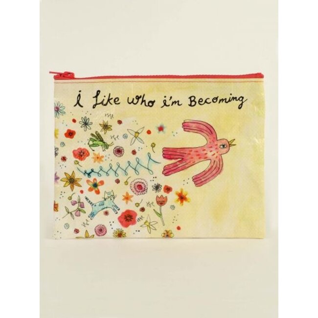 Blue Q Zipper Pouch- Who I Am Becoming