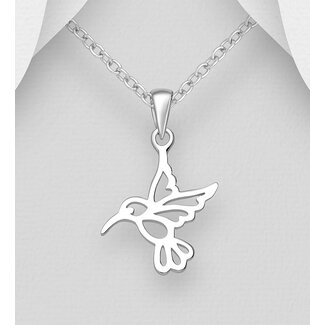 Sterling Sterling Necklace - Hummingbird