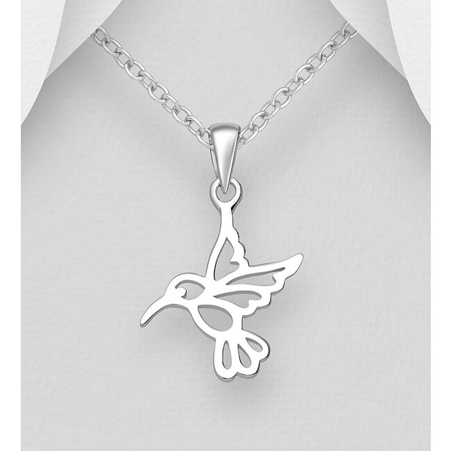 Sterling Sterling Necklace - Hummingbird