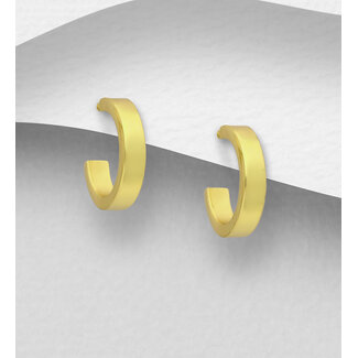 Sterling Small Hoops- 18K Gold Over Silver