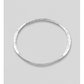 Sterling Bracelet- Sterling Hammered Bangle