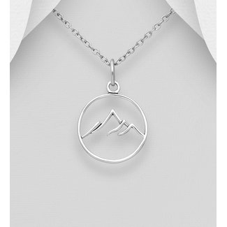 Sterling Sterling Silver Necklace- Mountain