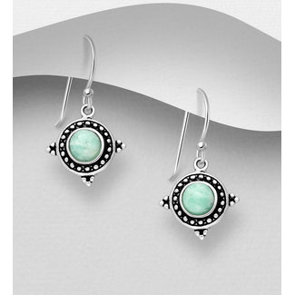 Sterling Sterling Drops With Amazonite