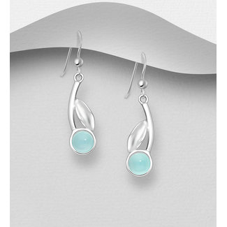 Sterling Sterling Drops With Chalcedony