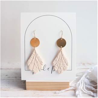 Petal & Posy Fringe Earrings in Buttercream