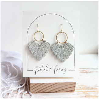 Petal & Posy Fanfare Earrings in Fog