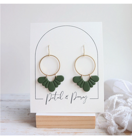 Petal & Posy Flutter Earrings in Olive