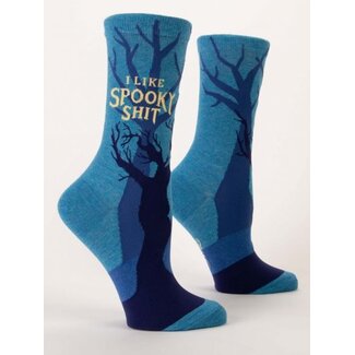 Blue Q I Like Spooky Shit Crew Socks