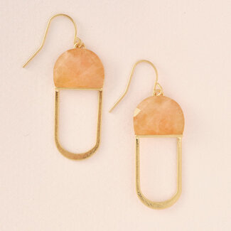 Scout Modern Stone Chandelier Earring - Sunstone/Gold