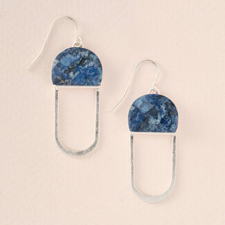 Scout Modern Stone Chandelier Earring - Lapis/Silver