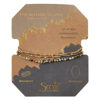 Scout Delicate Stone Necklace/Bracelet-Dalmatian Jasper
