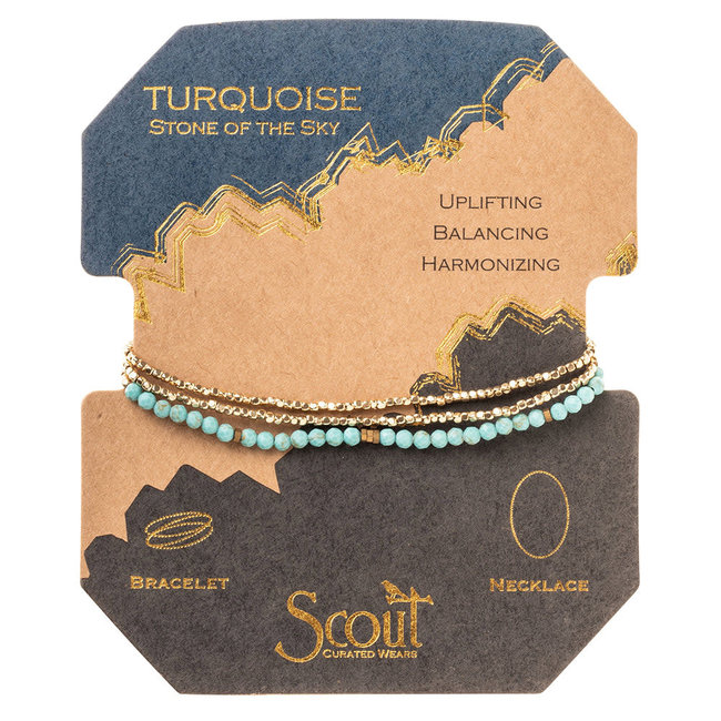 Scout Delicate Stone Necklace/Bracelet -Turquoise/Gold