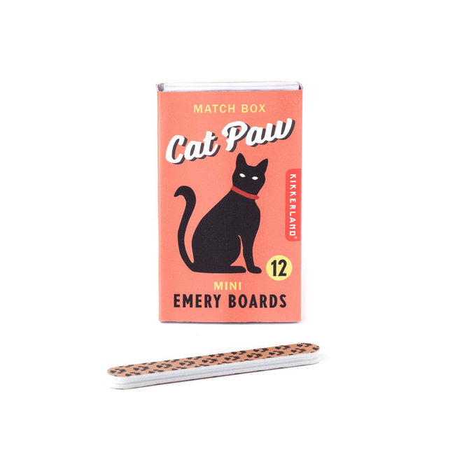 Kikkerland Cat Paw Emery Boards Pk/12