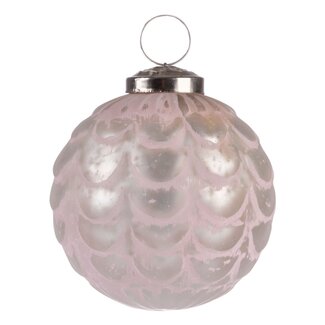 Scalloped Glass Ornament - Blush