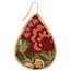 Zad Mesh Red Flower Embroidered Elegance Earring
