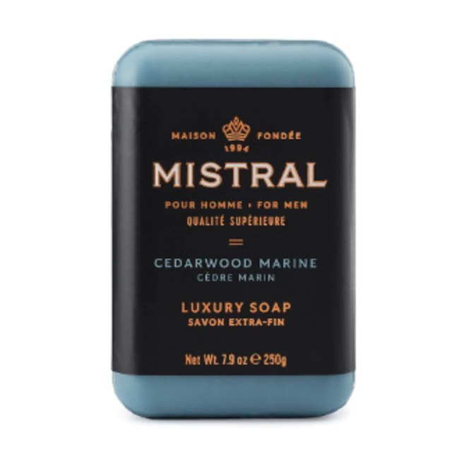 Mistral Mistral Men's Bar Soap 250 gr. - Cedarwood Marine