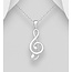 Sterling Silver Musical Note Necklace