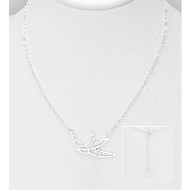 Sterling Silver Swallow Necklace