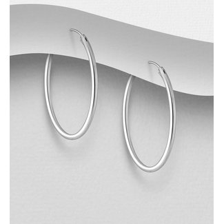 Sterling Silver Wire Hoop Earrings