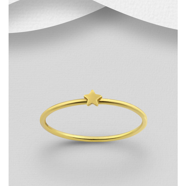 Sterling Star Ring, Gold Plated Sterling - FINAL SALE