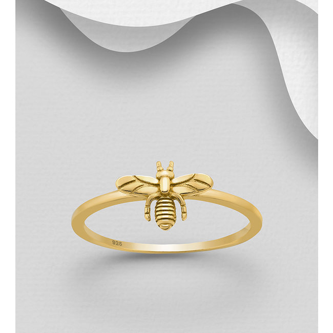 Sterling Gold over Silver Bee Ring - FINAL SALE