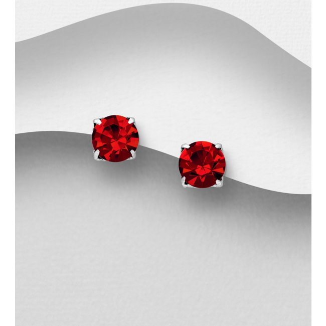 Sterling Sterling Silver & Crystal Studs (More Colours)