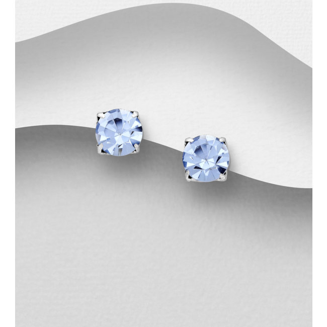 Sterling Sterling Silver & Crystal Studs (More Colours)
